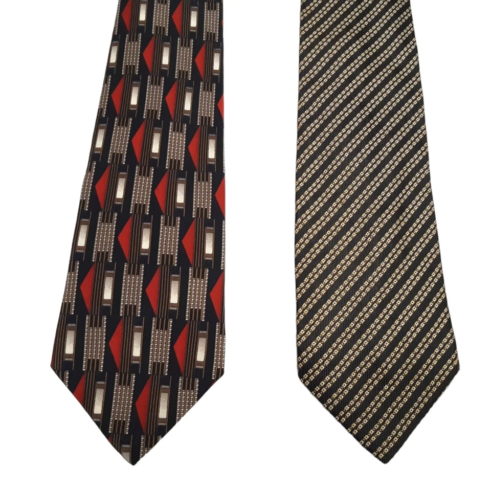 Lote de 6 corbatas geométricas para hombre J Ferrar Zylos Bill Kaiserman Valerio Garati Foto 2 de 4