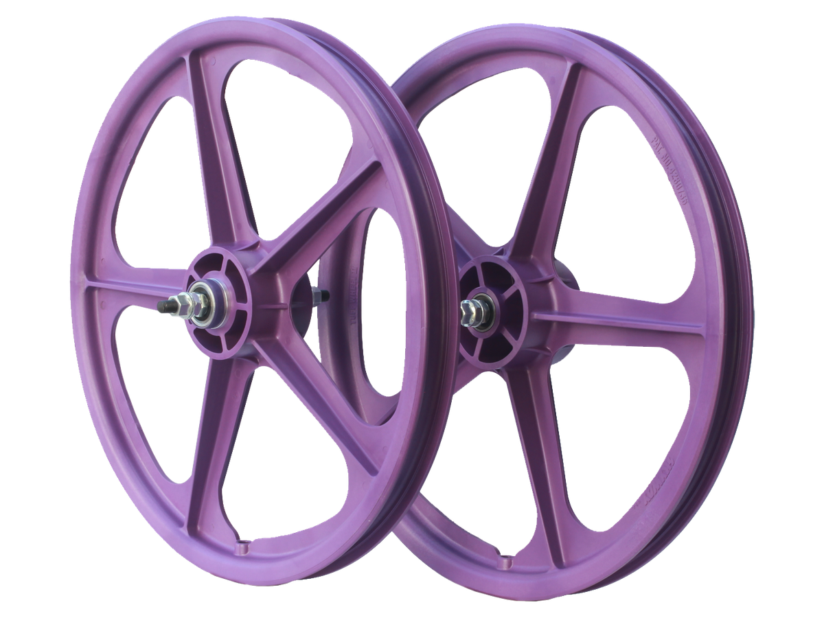 SKYWAY Tuff II 5 Spoke S/B Wheelset Purple 20