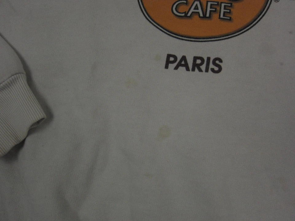 Suéter Hard Rock De Colección Para Hombres Gris Medio Pesado Sudadera Años 90 Pullover París Foto 4 de 4