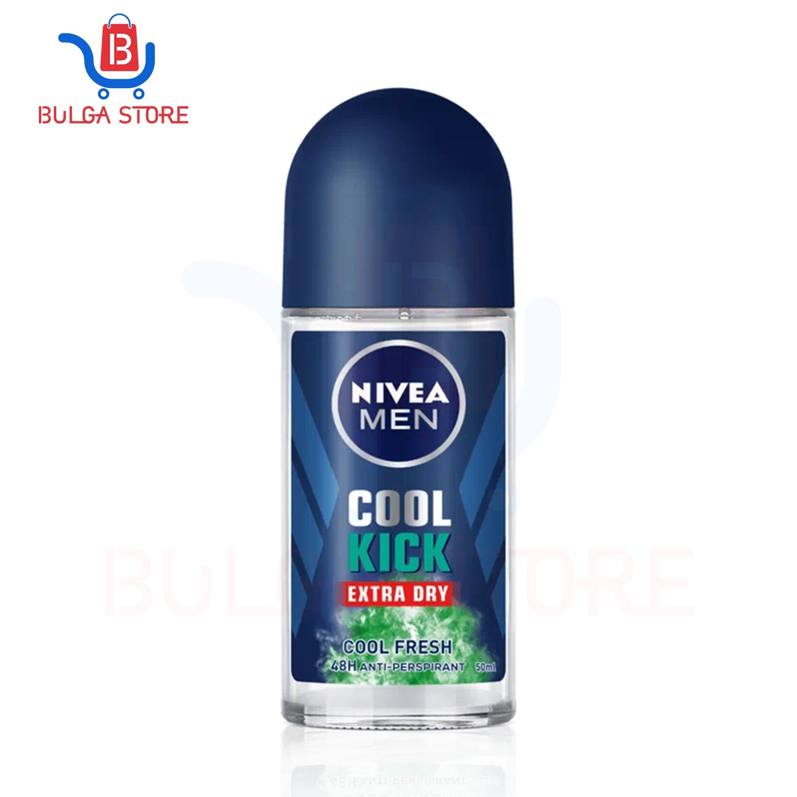 NIVEA MEN Cool Kick Energy Fresh 48h Roll-On Deodorant 50ml for Skin & Body Care