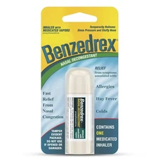 Pack of 12 Benzedrex Nasal Decongestant Inhaler Sinus & Stuffy Nose Relief 1 ct