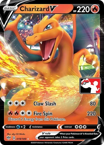 Charizard V 019/189 Prize Pack Series Cards