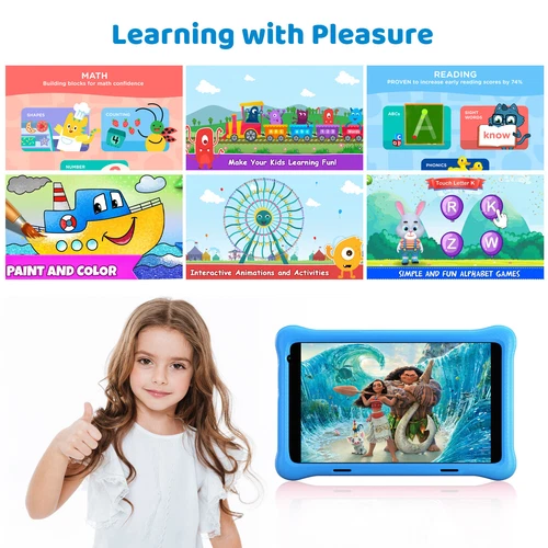 2025 Anmecs 8" Android 12 für Kinder 3-12 2GB RAM 32GB ROM Tablet mit Stoßfest - Bild 8 von 11