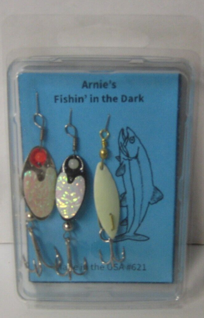 Arnies"Fishin' in the Dark" Kokanee/Trout 3-pack Glow in The Dark Trolling