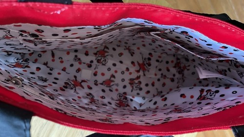 Portafoglio Disney Parks autentico Minnie Mouse FaBOWlous tote bag NUOVO a pois - Foto 3 di 4