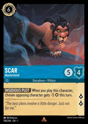 Scar - Mastermind 158/204 Rare The First Chapter Disney Lorcana