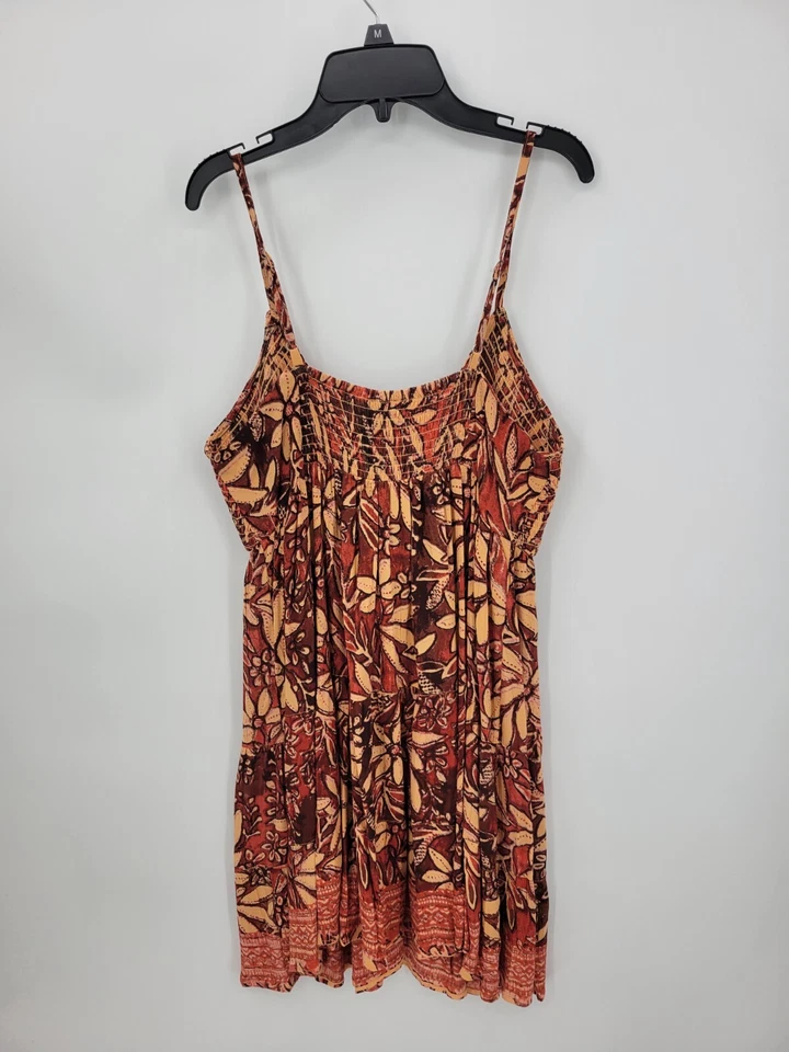 Vestido Angie Babydoll Mujer Grande Colorido Floral Calado Sin Mangas Playa Boho Foto 3 de 4