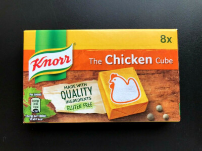 KNORR CHICKEN CUBES X 8 freshly purchased before shipping direct from the UK