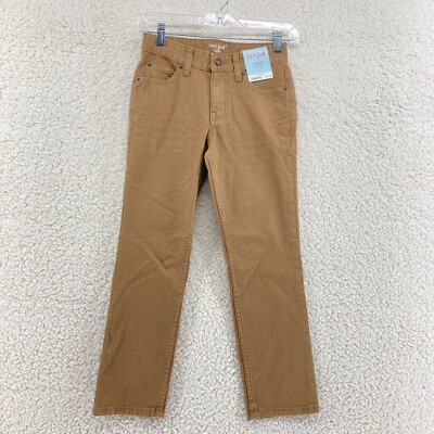 NWT Cat Jack Boys Sz Khaki Brown Jeans Adjustable Waist Straight Legged 