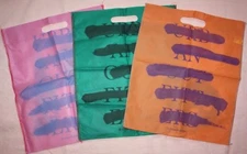Lot of 3 URBAN OUTFITTERS Colorful Reusable ECO Shopping Bag Tote Large NICE!