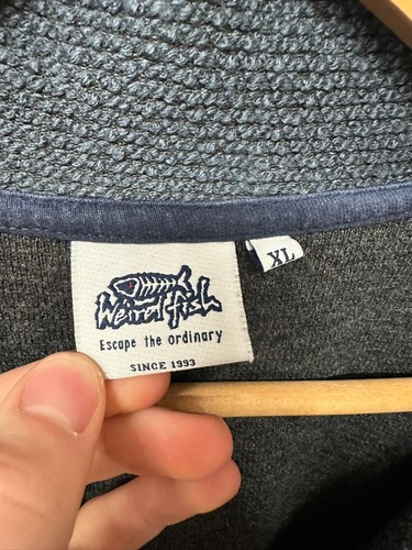 Weird Fish 1/4 Zip Jumper Size XL | Mac Active Pullover Fleece 1/2 Blue Grey - Picture 4 of 16