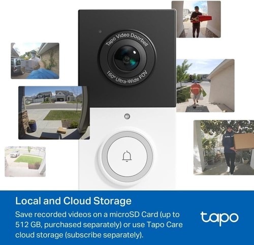 Tapo Wireless Doorbell Camera, 2K 3MP Battery-Powered Video Doorbell, 160° View, - Picture 6 of 9