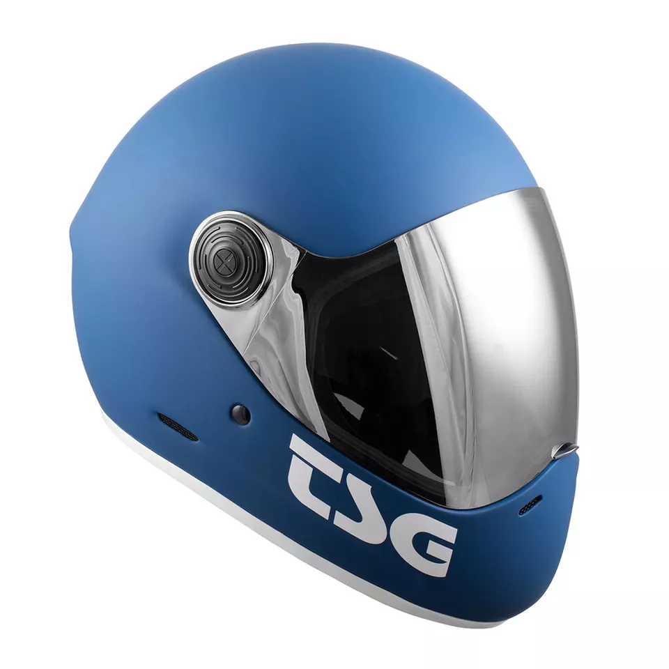 Casco integral TSG Pass Pro con dos viseras, monopatín cuesta abajo multicolor Foto 3 de 4