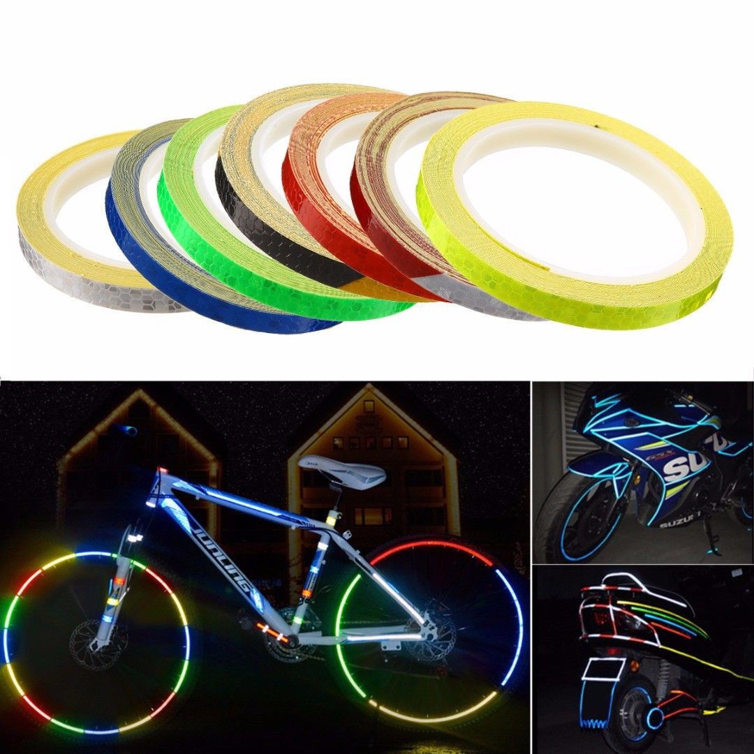 Reflective Bike Wheel Rim Stickers Safety Bicycle Cycling