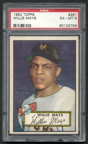 1952 Topps  #261 PSA 6  Willie Mays  Giants Nice