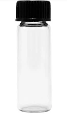 Glass Vials, 1 Dram, Pack of 12 Small