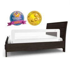 ComfyBumpy 59" Extra Long Bed Rail for Toddlers Baby Bed Rail Guard White XL
