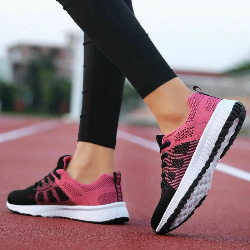 Zapatos Para Correr Zapatillas De Tenis De Moda Transpirables Para Mujer | eBay