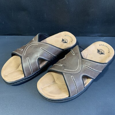 Dockers memory brown leather sandals / Flip Flop Size 11 - fusion footbed Dockers Sandals Mens 11 Laguna Flip Flop Dark Tan Memory  main image 4