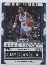 2020 Panini Contenders Draft Picks Game Ticket Green Explosion De'Aaron Fox 0fn0