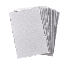 Deckle Edge Watercolor Paper, 100 Cotton, 140 LB, 300 GSM, 4X6  , 30 Sheets Mi