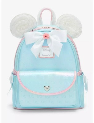 Loungefly Disney Minnie Mouse Ruffle Ears Mini Backpack   New With Tags