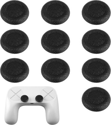 10-Pack Black Joystick Caps for PS4/PS5 - Anti-Slip and Customizable Grips