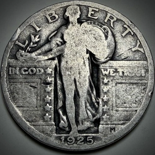1925 Standing Liberty Quarter - 25 Cent Silver Coin