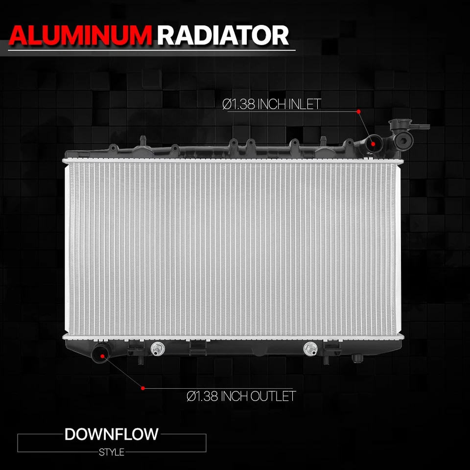 Aluminum Core Cooling Radiator OE Style for 91-98 Infiniti G20/Nissan 200SX 1158 - Image 2 of 4