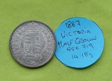 1887 UK Silver HALF CROWN coin Victoria (1837 - 1901) 14.18 grams ESC719
