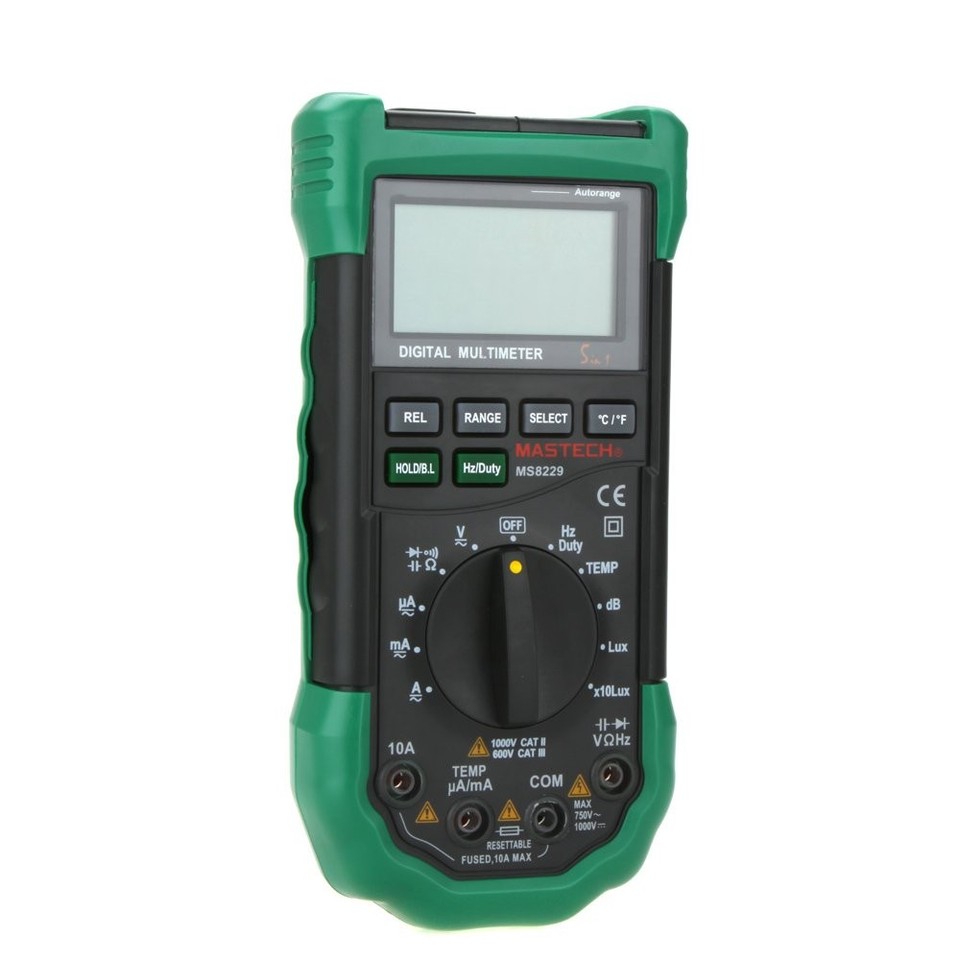 MASTECH MS8229 DMM Digital Multimeter, Duck Green (Auto-Ranging/LCD ...