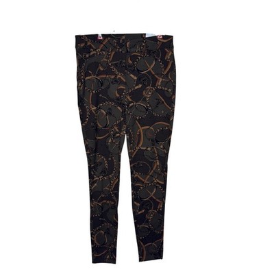 Chico's Women's Legging Ponte Canyon Print Double Expresso Stretch Size 1R NWT