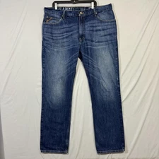Ariat M4 Jeans Mens 42x36 Blue Denim Low Rise Boot Cut Western Workwear Pants