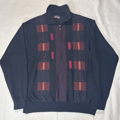 Vintage Barcelino Coogi Style Sweater 3d Knit Colorful Cotton Men s 52