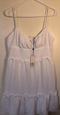 BCBGeneration White Mini Cami Dress Medium