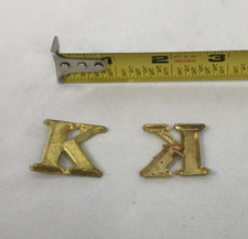Hat Brass - 1 Inch Company Letter "K"