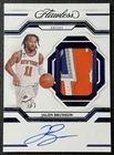 JALEN BRUNSON 2022-23 PANINI FLAWLESS SIGNATURE PRIME BLUE GU PATCH AUTO 3/3