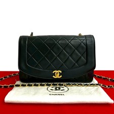 Chanel Diana Lambskin Shoulder Bag Women Black One Size