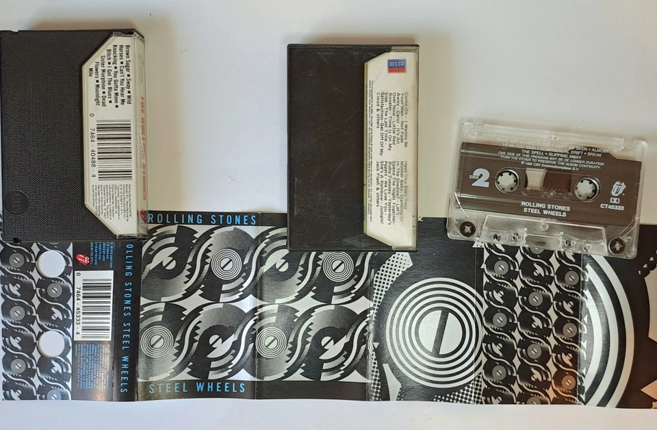 Rolling Stones Sticky Fingers Rolled Gold Steel Wheels Cassettes 60s 70s 80s - Image 3 of 4