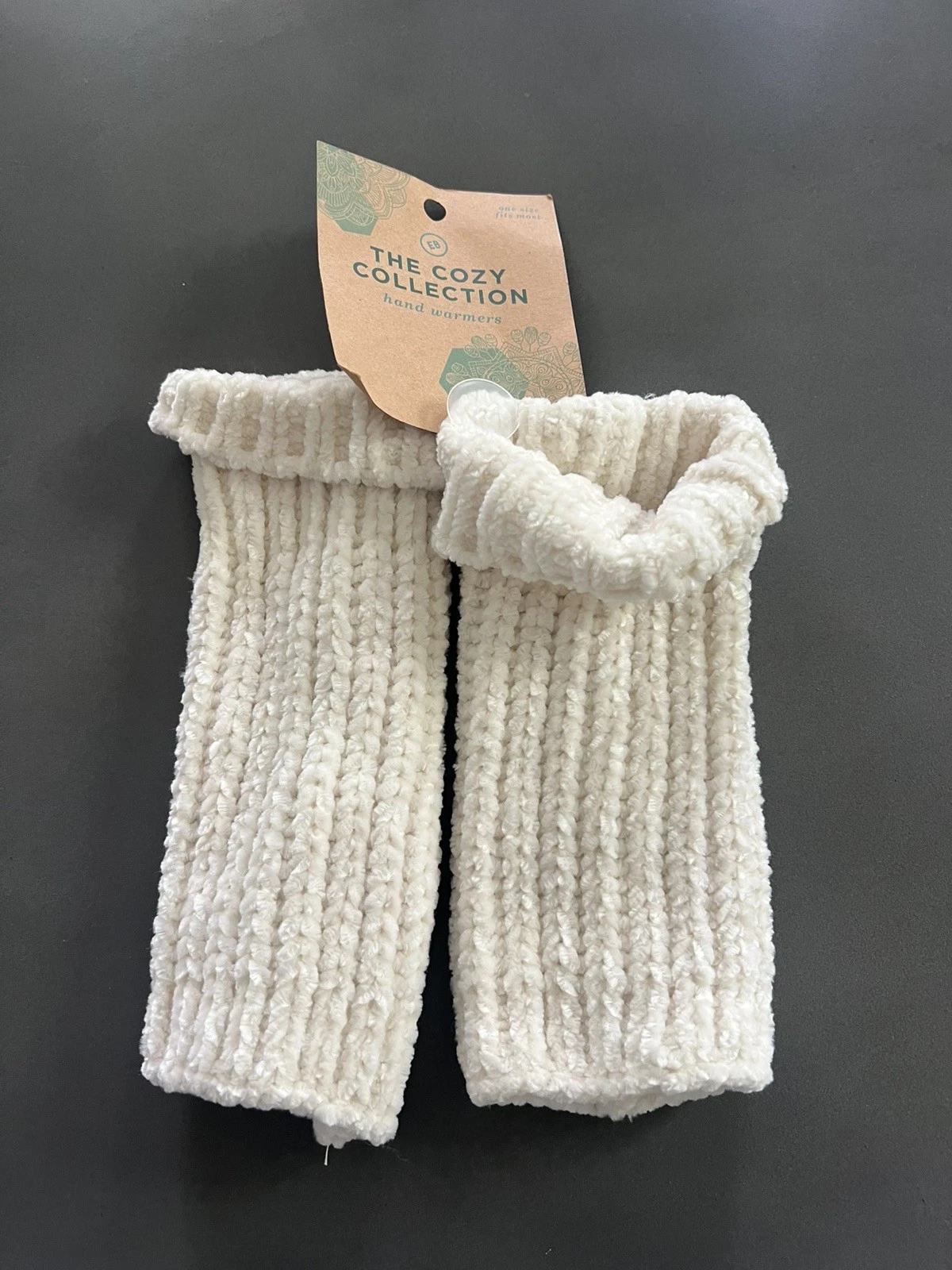 Earthbound FINGERLESS CHUNKY RIBBED KNIT GLOVE WOMENS ONE SIZE NWT