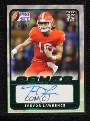 2021 Leaf Pro Set Power Base 46/50 Trevor Lawrence #BA-TL1 Rookie Auto RC s9d
