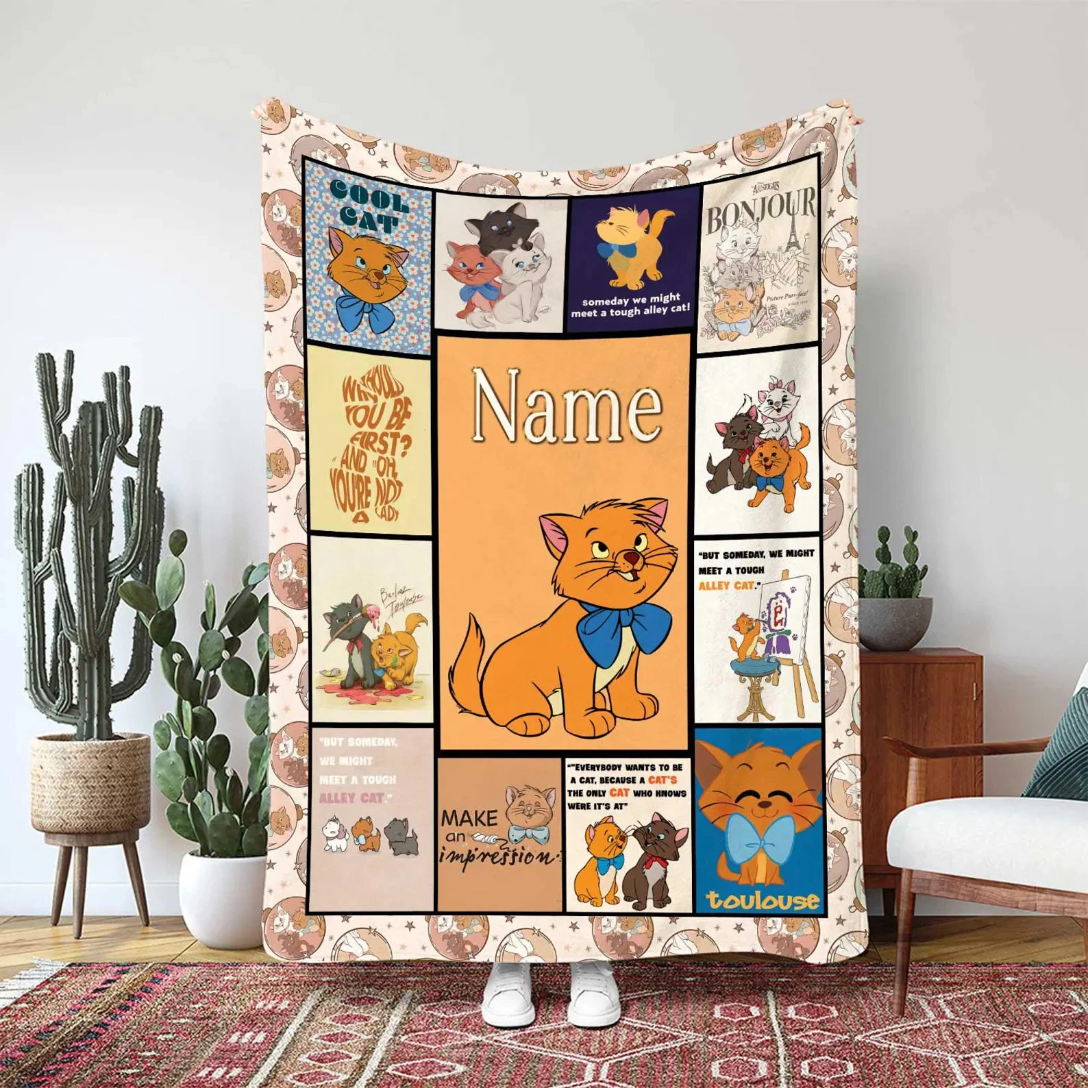 Toulouse The Aristocats Blanket Custom Gift For Fan, Kids