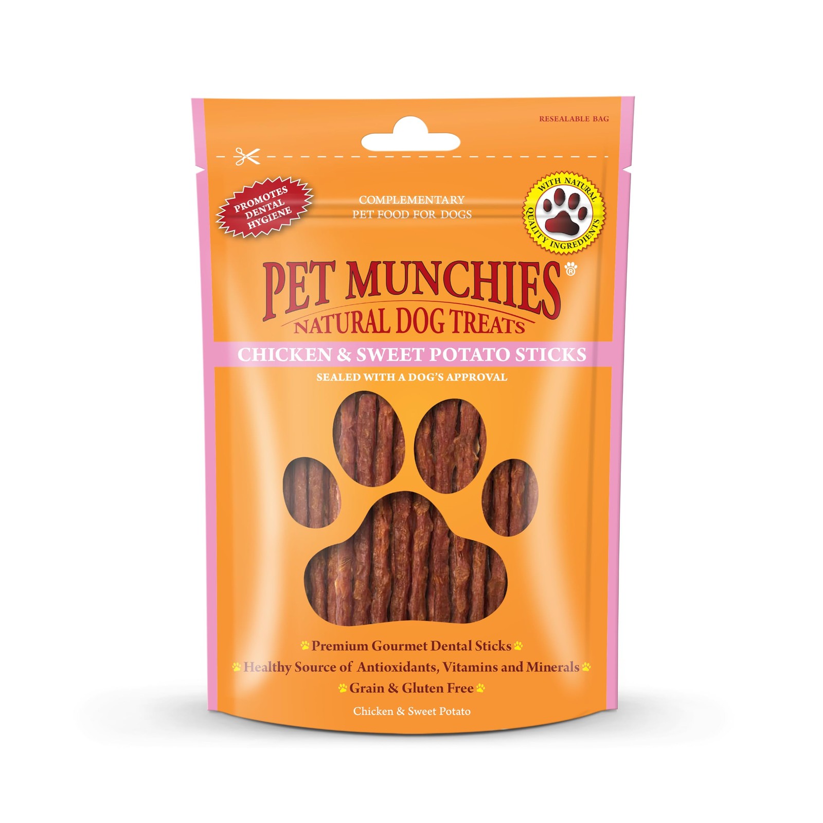 Pet Munchies Chicken & Sweet Potato Dental Sticks 90G - Image 4