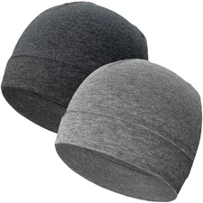 100% Cotton Skull Caps for Men Women Breathable Night Cap Sleep Hats Soft Lig...