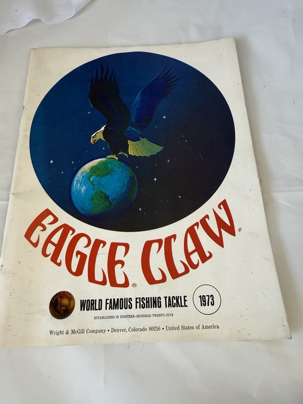 vintage 1973 Eagle Claw Fishing Tackle catalog Wright & McGill Co
