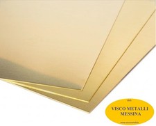 Lamiera Lastra Lamina Ottone lucido mm 1 brico zoccoli  portone vari formati pvc