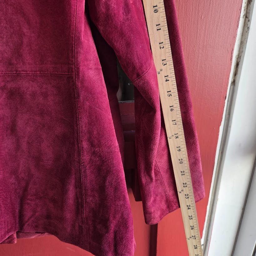 Siena Raspberry Wine Button Front Long Sleeve Lea… - image 7