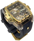 Invicta Anatomic 44269 Men's Automatic Skeleton Gold Silicone Watch - MSRP $2295