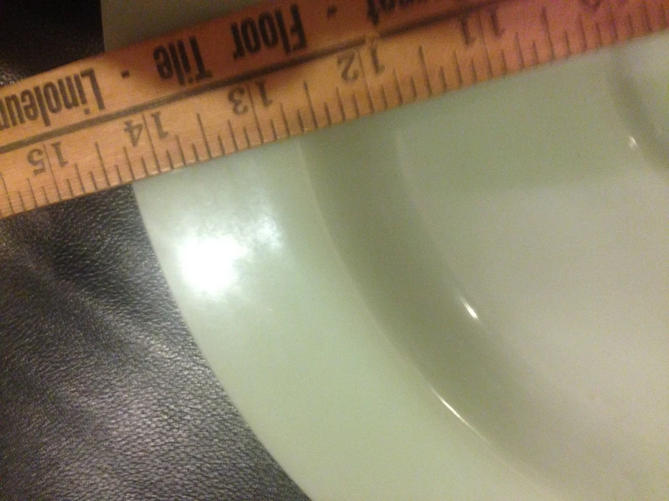 Plato grande de vidrio PEKÍN CHINO HECHO A MANO VERDE 14 1/4" Foto 4 de 4