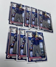 2024 1st Bowman Isaiah Drake 7 Card Rookie Lot #BP-21 Braves RC